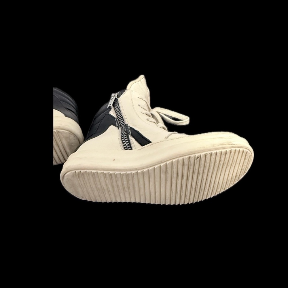 RICK OWENS KIDS Size EU28/US 11 Geobasket leather high-top sneakers - Picture 7 of 15